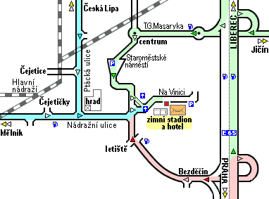 Mapka: Doprava na hokej